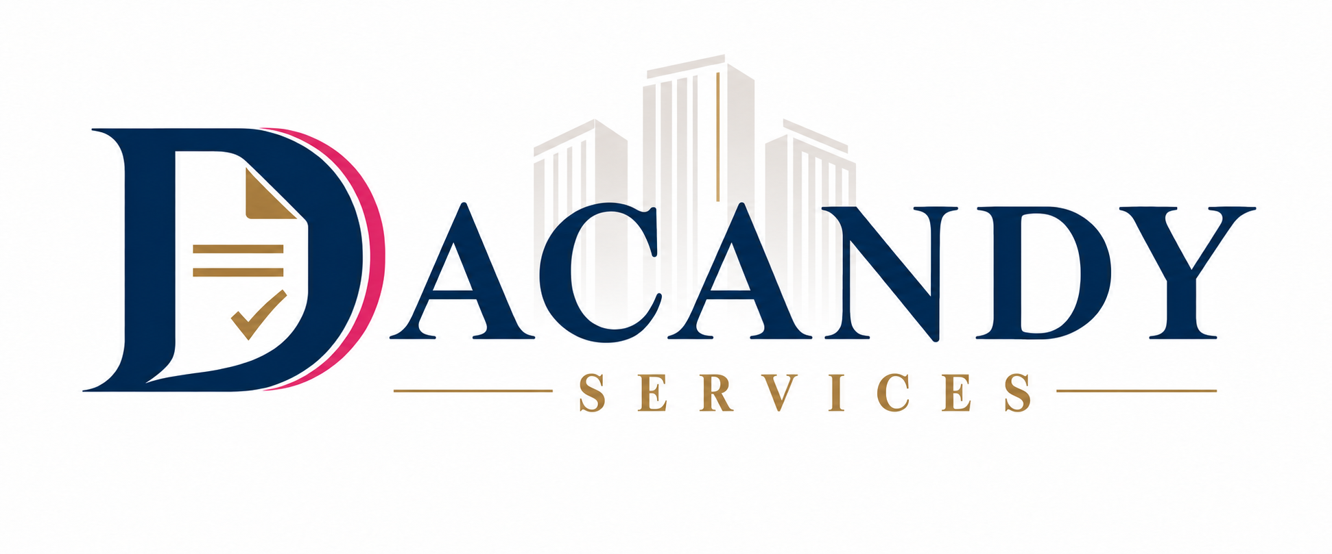 DACANDY SERVICES, logo avec trois tours d’affaires